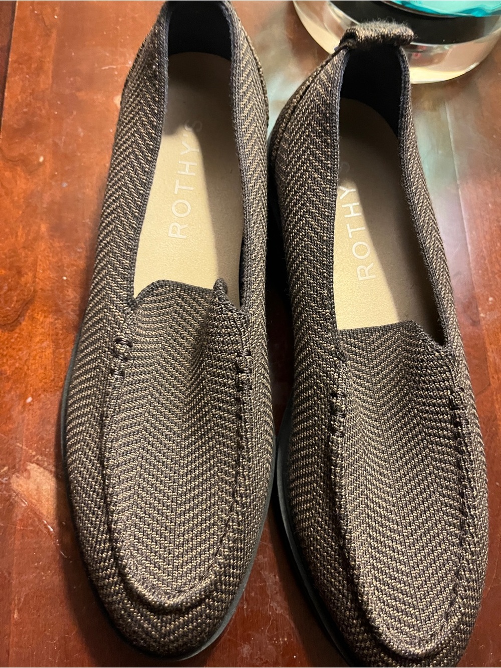 Rothy's Men's Dark Brown Knit Slip-On Loafers